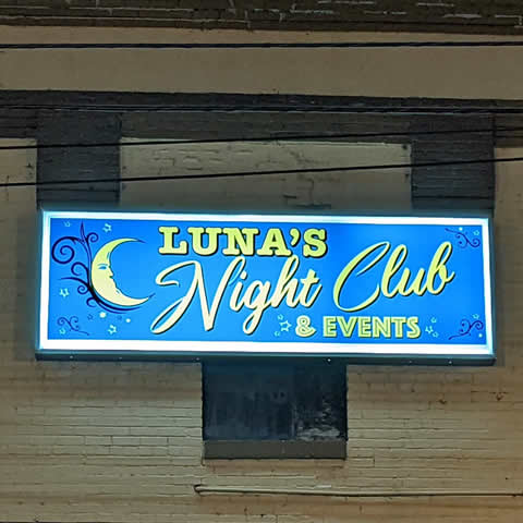 luna night club lighted sign